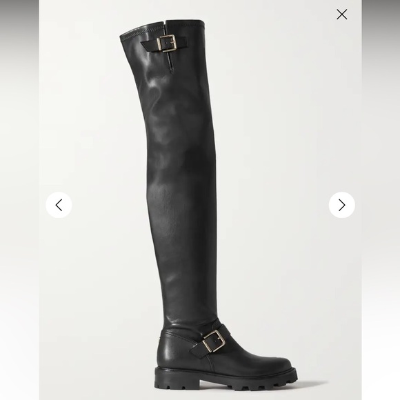 Jimmy Choo Shoes - JIMMY CHOO Biker II buckled leather over-the-knee boots